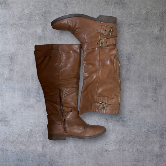 Rampage Shoes - Rampage Tan Over the Knee Women’s Boots